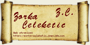 Zorka Čeleketić vizit kartica